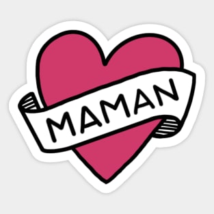 Heart & scroll (maman) Sticker